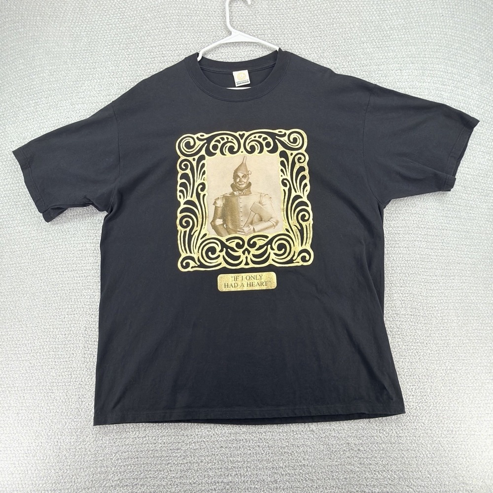 Vintage 1993 Tin Man Wizard Of Oz T Shirt XL Black MGM Grand Short Sleeve